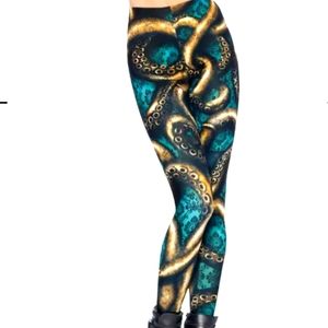 Wallpaper Kraken HWMF Leggings - Limited by Black Milk Clothing - EXCELLENT cond
